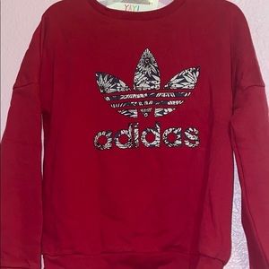 Adidas floral crewneck